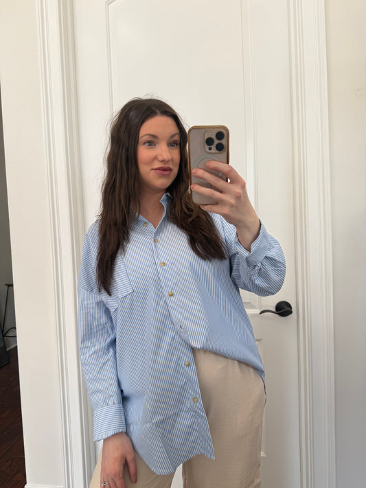 Baby Blues Striped Blouse