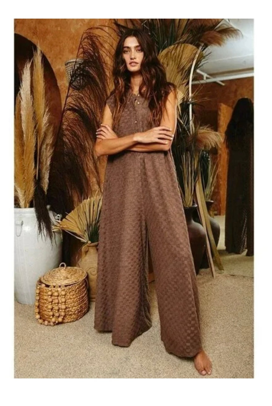 Mocha Woven Jumpsuit