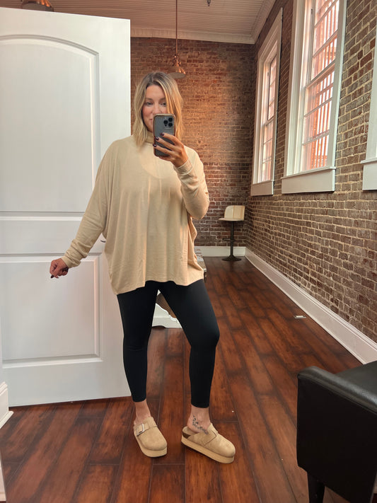 Taupe Draped Top