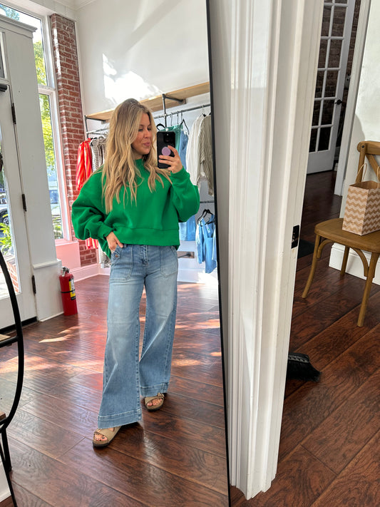 Kelly green sweatshirt